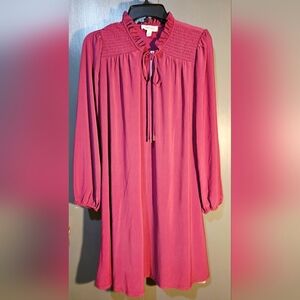 Nine West Long Sleeve Pink Dress